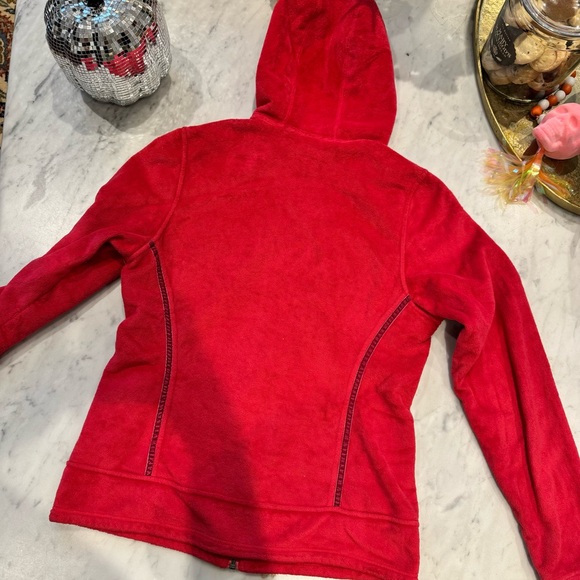 Fuzzy Fleece Marmot Pink Long Sleeve Hoodie Perfect Winter Layer Lightweight - Picture 7 of 8